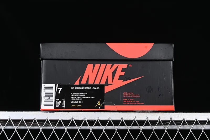 All categories Air Jordan Jordan series basketball shoes Air Jordan 1 Low Z version Air Jordan 1 Low OG "Bred" AJ1 Joe 1 black and red low-top basketball shoes 705329-001